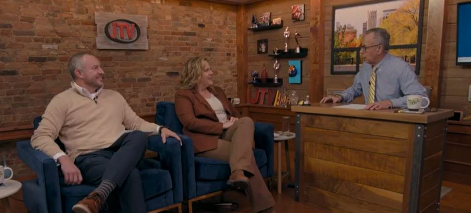 Thomas DuMont and Erin DuBois are sitting inside JTV Studio with Bart