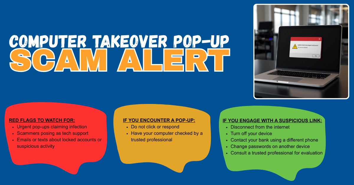 Computer Takeover Pop-Up Scam Alert